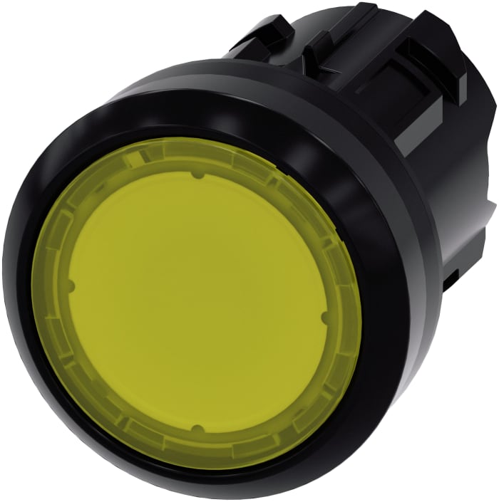 Siemens SIRIUS ACT 3SU10 Series Yellow Momentary Push Button Head, 22mm Cutout, IP66, IP67, IP69K
