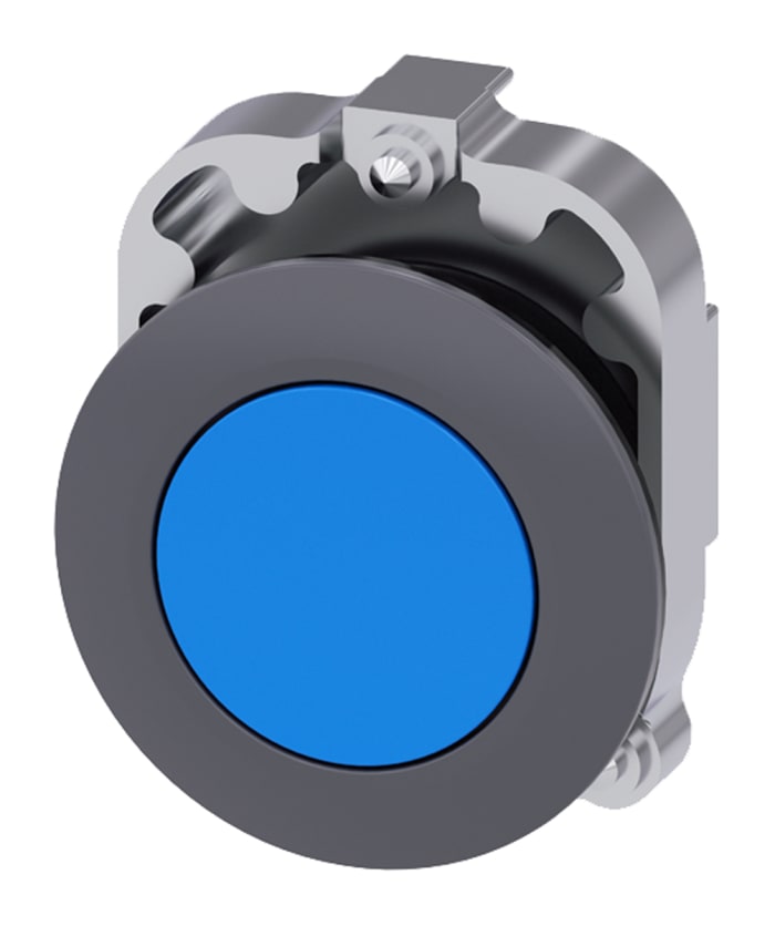 Siemens SIRIUS ACT 3SU10 Series Blue Latching Push Button Head, 30mm Cutout, IP66, IP67, IP69K