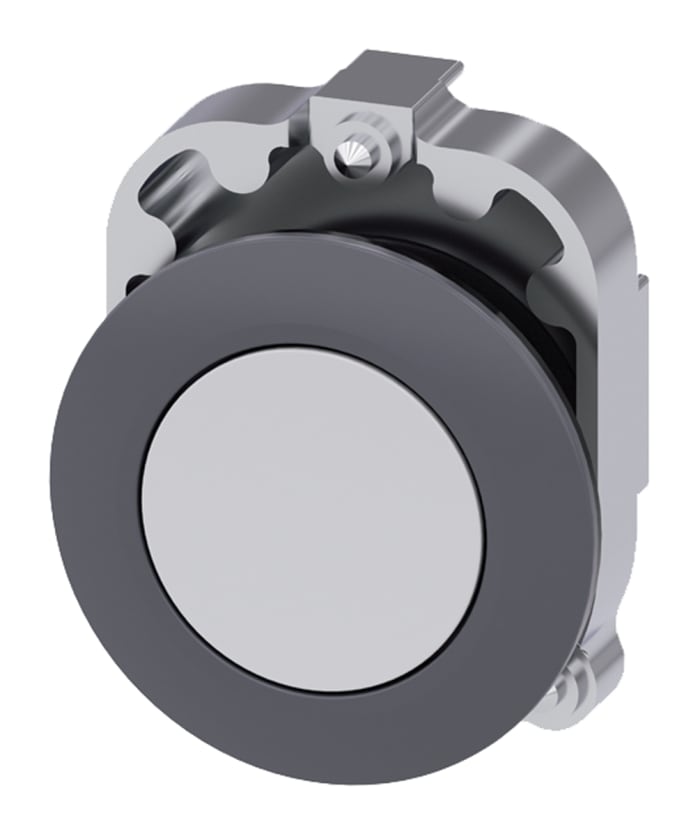 Siemens SIRIUS ACT 3SU10 Series White Latching Push Button Head, 30mm Cutout, IP66, IP67, IP69K