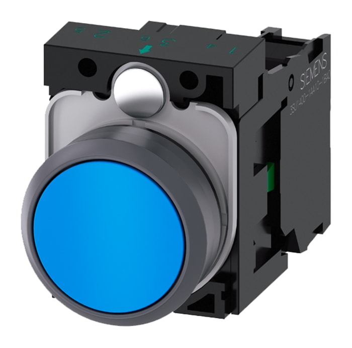 Siemens SIRIUS ACT 3SU11 Series Push Button Complete Unit, Panel Mount, 22mm Cutout, SPST