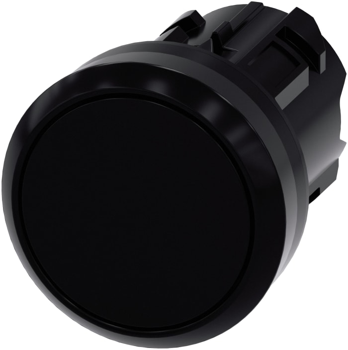 Siemens SIRIUS ACT 3SU10 Series Black Latching Push Button Head, 22mm Cutout, IP66, IP67, IP69K