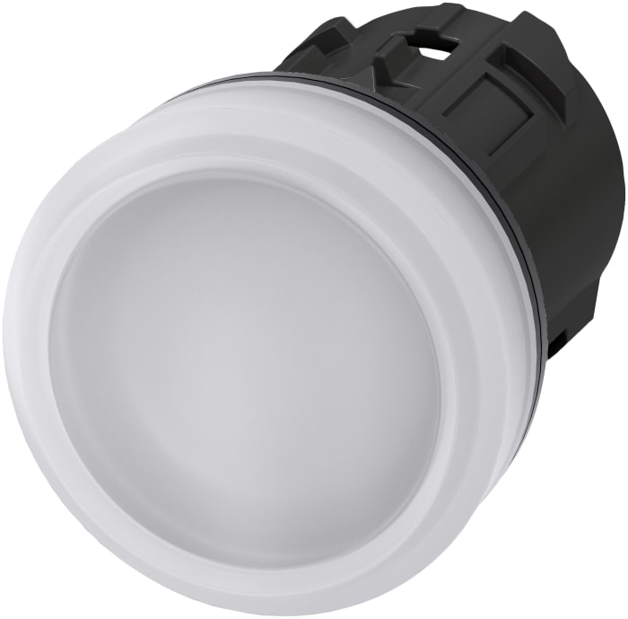Tête de voyant lumineux Blanc Siemens, série SIRIUS ACT 3SU10, diam. découpe 22mm, IP69K