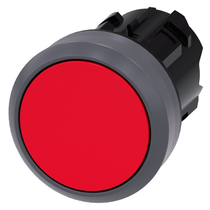 Siemens SIRIUS ACT Series Red Latching Push Button Head, 22mm Cutout, IP66, IP67, IP69K