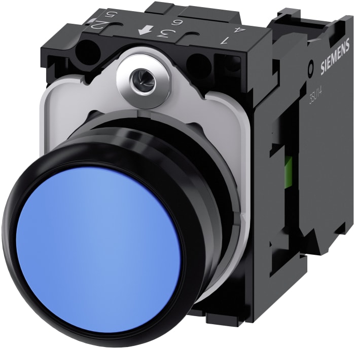 Siemens SIRIUS ACT 3SU11 Series Push Button Complete Unit, Panel Mount, 22mm Cutout, SPST
