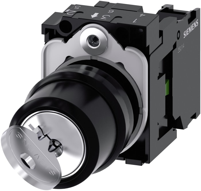 Siemens IP20 Key Switch, SPST 2-Way