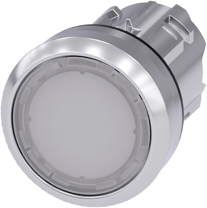 Siemens SIRIUS ACT 3SU10 Series White Illuminated Momentary Push Button Head, 22mm Cutout, IP66, IP67, IP69K
