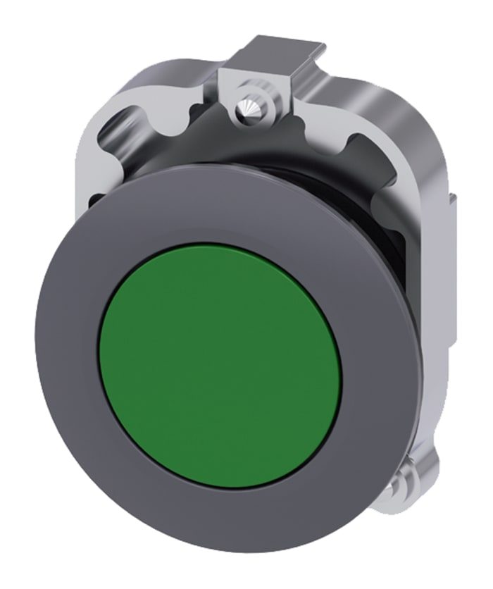 Siemens SIRIUS ACT 3SU10 Series Green Latching Push Button Head, 30mm Cutout, IP66, IP67, IP69K