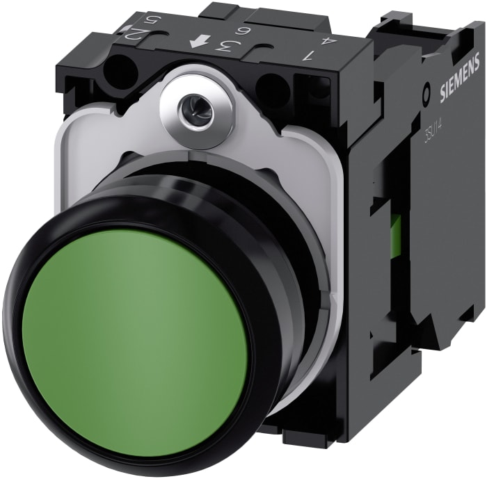 Siemens SIRIUS ACT 3SU11 Series Push Button Complete Unit, Panel Mount, 22mm Cutout, SPST