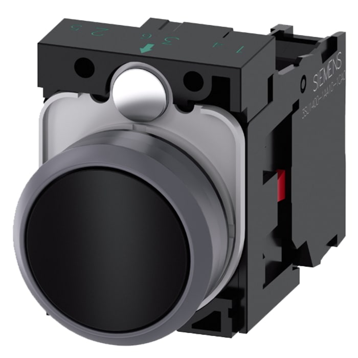 Siemens SIRIUS ACT Series Push Button Complete Unit, Panel Mount, 22mm Cutout, SPST