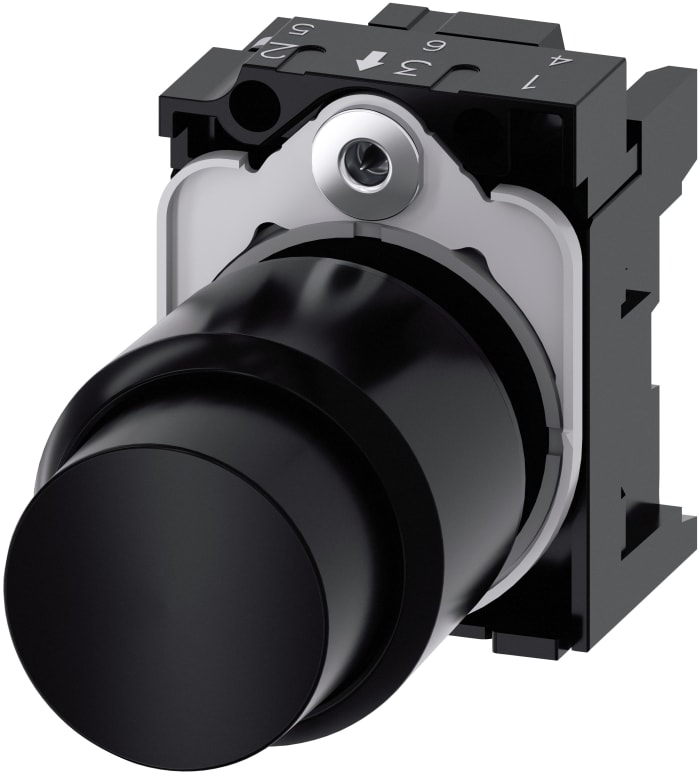 Siemens SIRIUS ACT 3SU12 Series Black Momentary Push Button Head, 22mm Cutout, IP66, IP67, IP69K