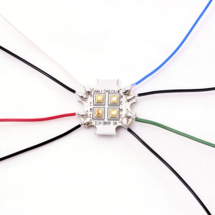 Módulo LED ILS OSLON 80 PowerStar de 4 leds, Azul, Verde, Rojo, Blanco (6000K), 39 lm, 63 lm, 95 lm, 125 lm, alim. nom.
