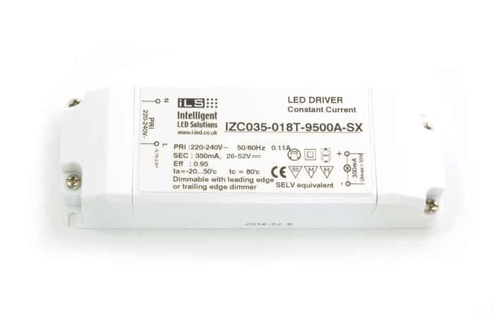 Driver de LED ILS,sortie 26 → 52V 350mA, 18W, , gradable