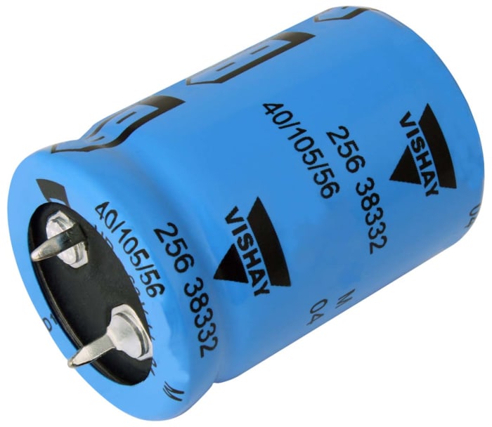 Vishay Alüminyum Elektrolitik Kondansatör 2200μF 100V dc Ç: 26mm, Snap-In, Serisi: 256, 2000H