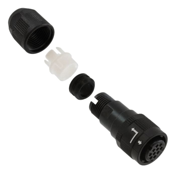 Hirose Circular Connector, 10 Contacts, Cable Mount, Miniature Connector, Plug, Female, IP67, IP68, HR34B Series