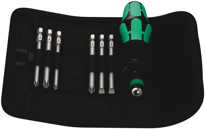 Wera Hexagon; Phillips; Pozidriv; Slotted; Torx Interchangeable Screwdriver Set, 7-Piece