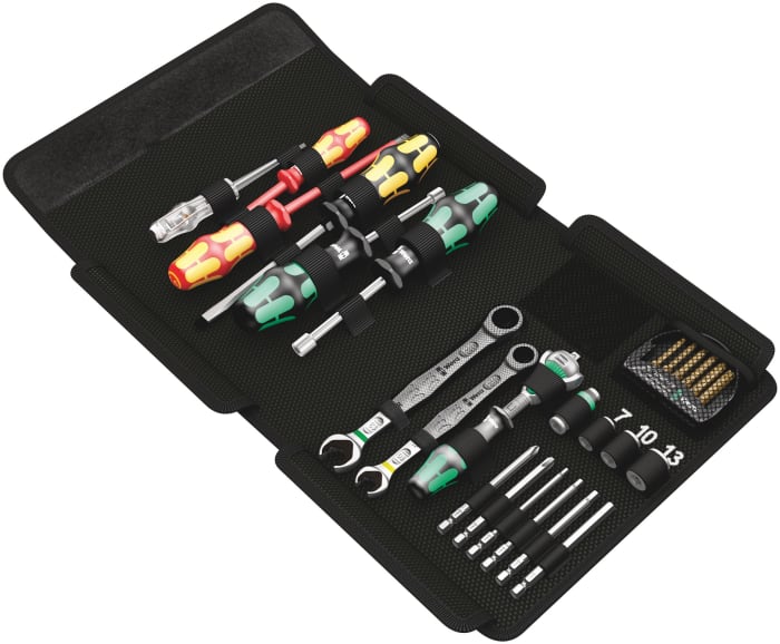 Wera 25 Piece Kraftform Kompakt SH 1 PlumbKit Tool Kit with Pouch, VDE Approved