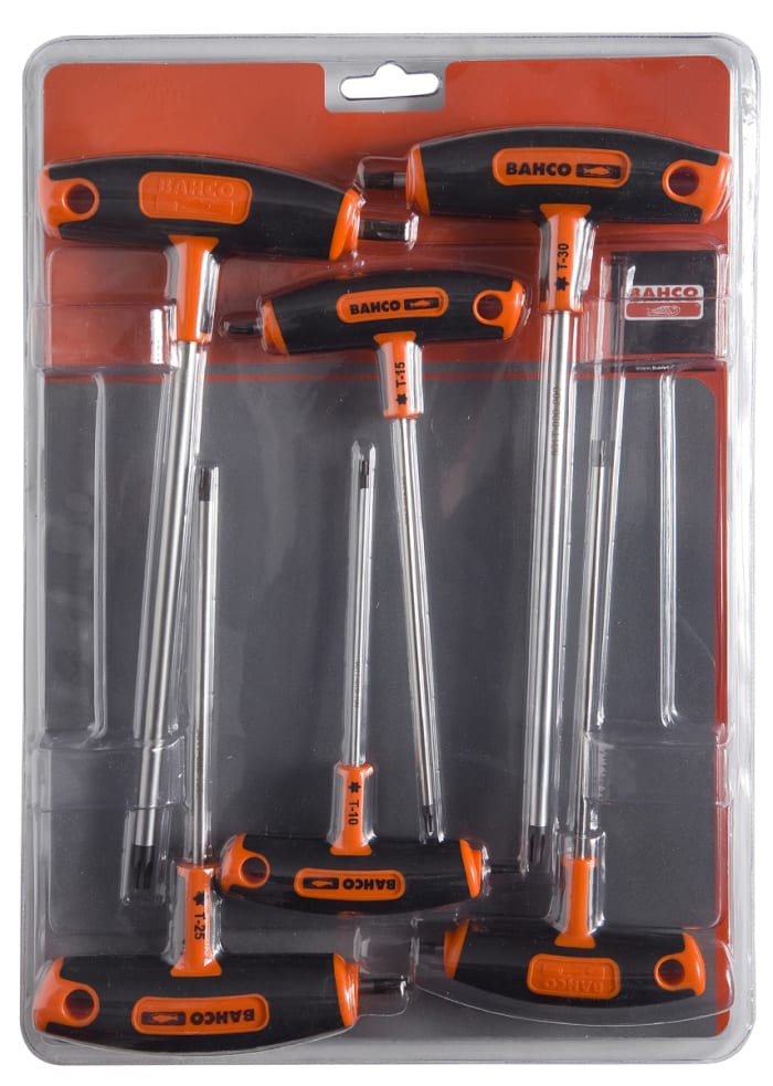 Bahco 6 Piece Torx Key Set T Shape Long Arm