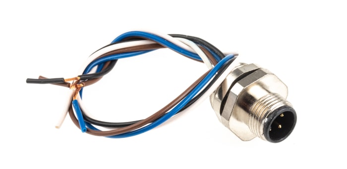 RS PRO Circular Connector, 4 Contacts, Panel Mount, M12 Connector, Plug, Male, IP67