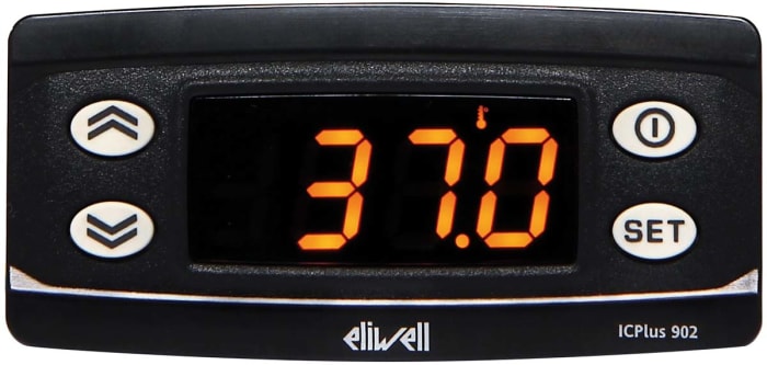 Eliwell ICPlus Panel Mount On Off Temperature Controller 74 x 32mm 1 Input 1 Output Relay 230 V Supply Voltage
