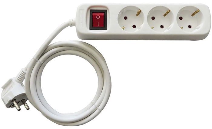 Bloc multiprise RS PRO, 3 prises Schuko, cordon 1.5m
