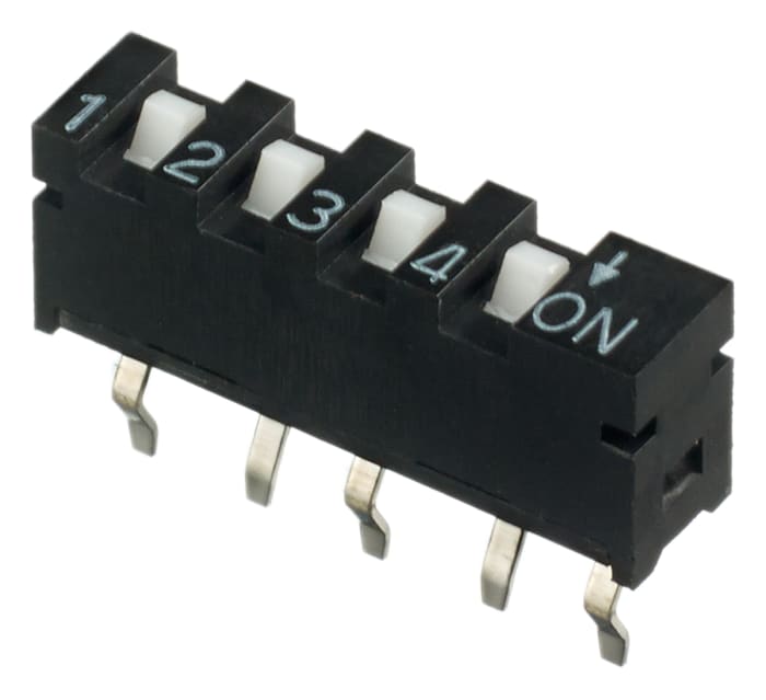 Apem 4 Way PCB SIP Switch SPST
