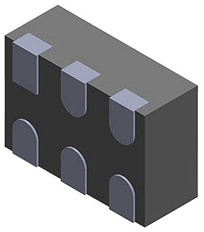STMicroelectronics USBULC6-2M6, Dual-Element Uni-Directional ESD Protection Array, 6-Pin μQFN