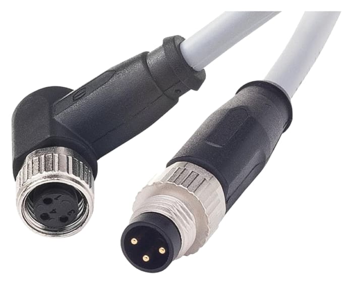M8 Cable Assembly 3-poles an/st f/m 5,0m