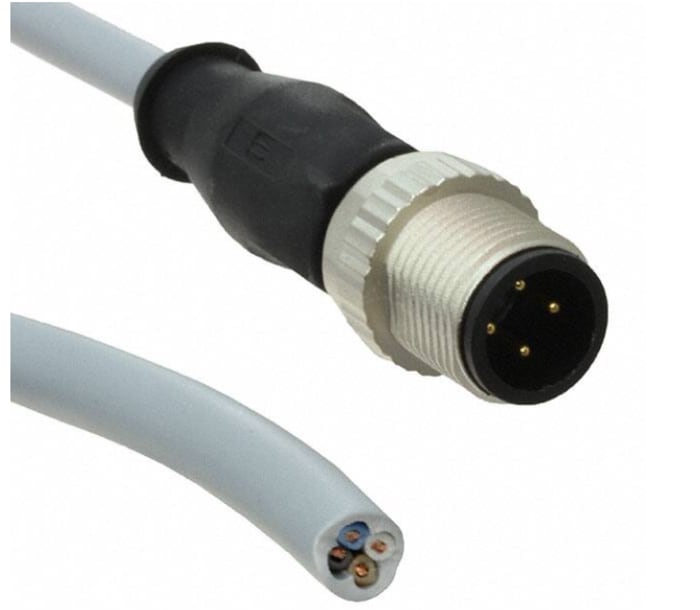 HARTING Straight Male 4 way M12 to Unterminated Sensor Actuator Cable, 5m