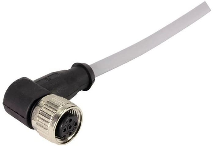 Câble d'actionneur HARTING 4 conducteurs , M12 Femelle pré-câblé, 5m