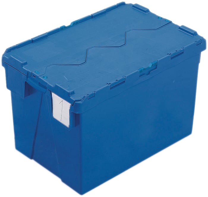 Schoeller Allibert 70L Blue PP Large Folding Crate, 400mm x 600mm x 400mm