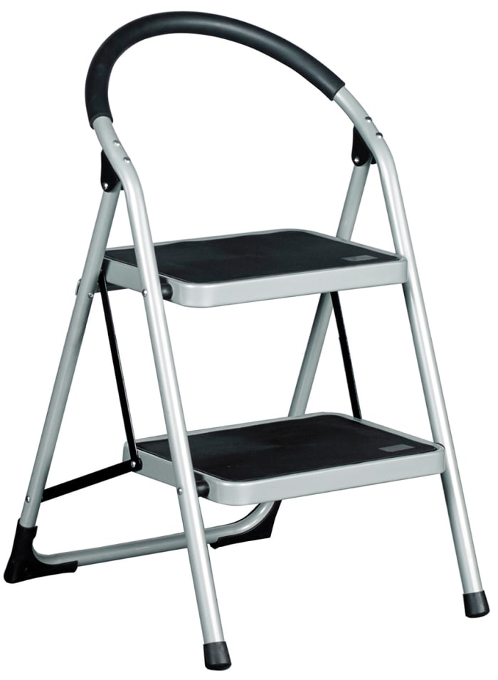 RS PRO RS PRO 2 Tread Steel Steps 0.49m Platform Height Silver Grey 877 6815 RS Components