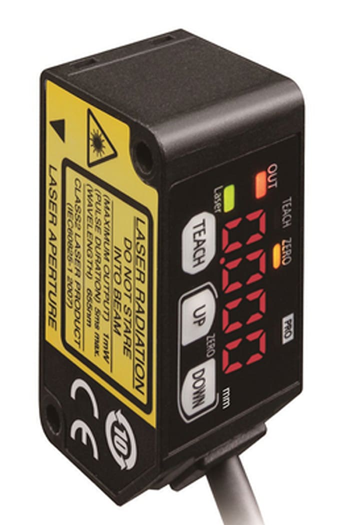 Panasonic Background Suppression Distance Sensor, Block Sensor, 100 mm Detection Range