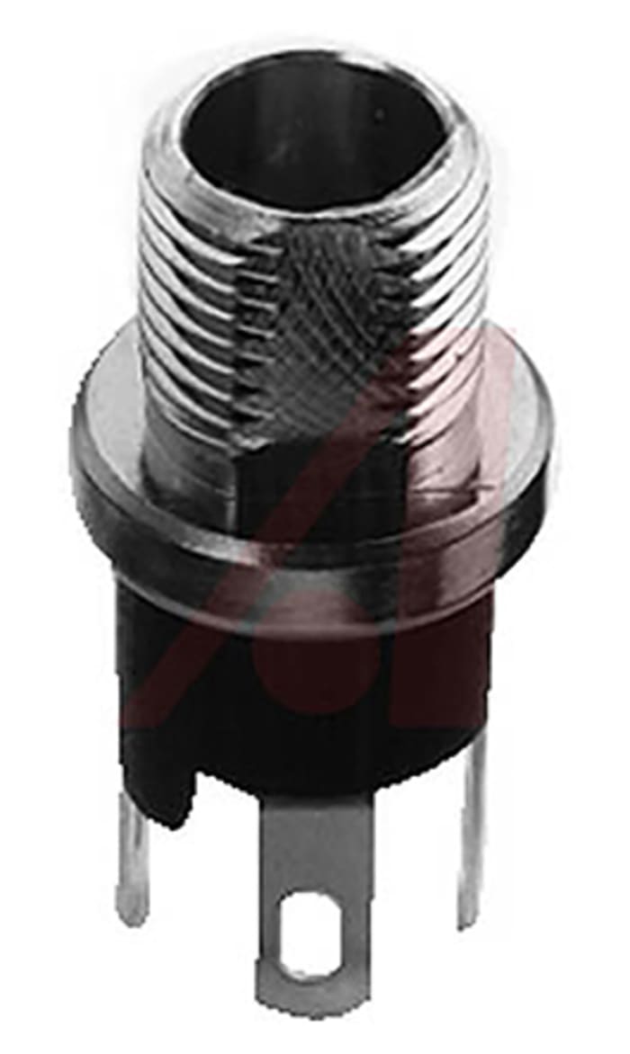 Switchcraft, L7 DC Socket Rated At 5.0A, 12.0 V, Panel Mount, length 20.8mm, Silver