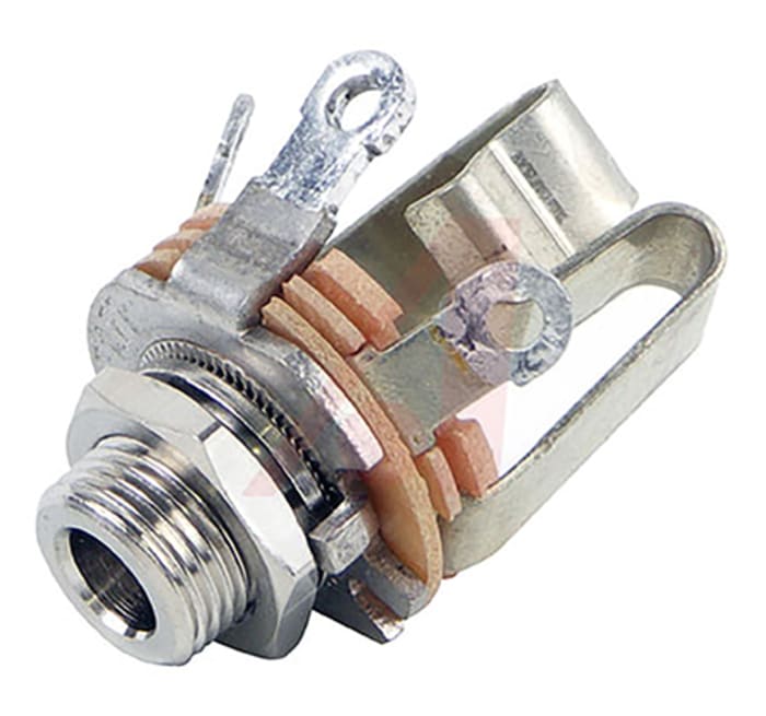 Switchcraft Jack Connector 5.34 mm Chassis Mount, Panel Mount Stereo Socket, 3Pole 1A