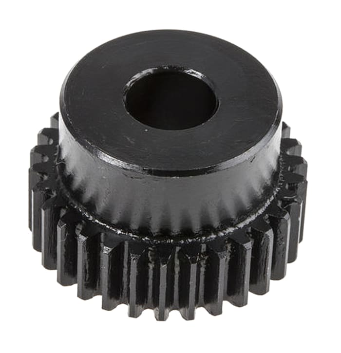 RS PRO, RS PRO Steel 30 Teeth Spur Gear, 0.8 Module, 6mm Bore Diam, 24mm  Pitch Diam, 12mm Hub Diam, 878-7871