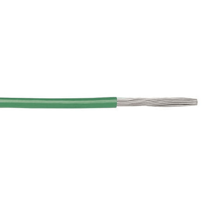 Alpha Wire Hook-up Wire TEFLON Series Green 0.2 mm² Hook Up Wire, 24 AWG, 19/0.13 mm, 30m, PTFE Insulation, 5854 GR005
