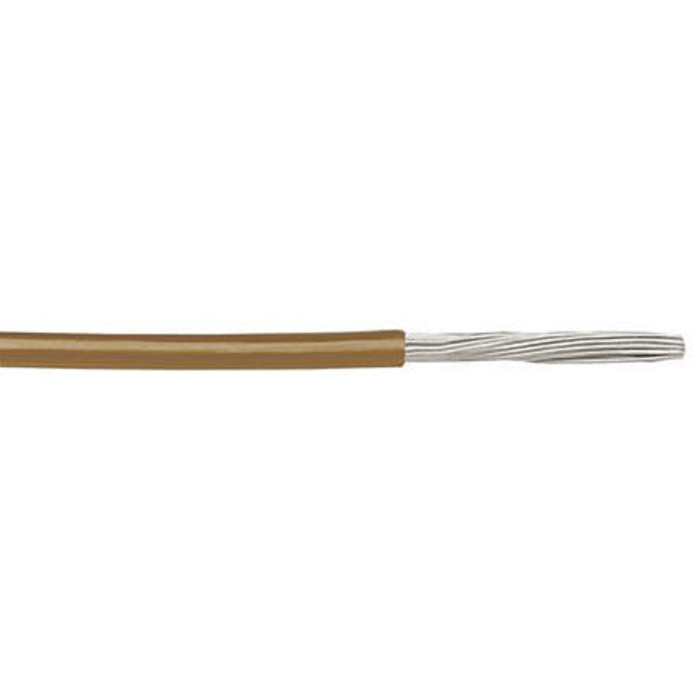 Alpha Wire Hookup Wire TEFLON Series Brown 0.33 mm² Hook Up Wire, 22 AWG, 19, 30 m, Polytetrafluoroethylene, 5855 BR005