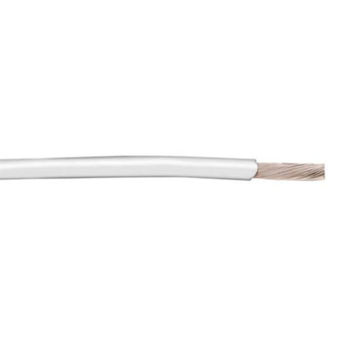 Alpha Wire Hook-up Wire TEFLON Series White 0.33 mm² Hook Up Wire, 22 AWG, 19/0.16 mm, 30m, PTFE Insulation, 5855 WH005