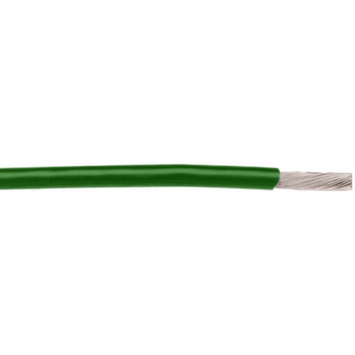 Alpha Wire Hook-up Wire TEFLON Series Green 0.03 mm² Hook Up Wire, 32 AWG, 7/0.008 mm, 30m, PTFE Insulation, 2840/7