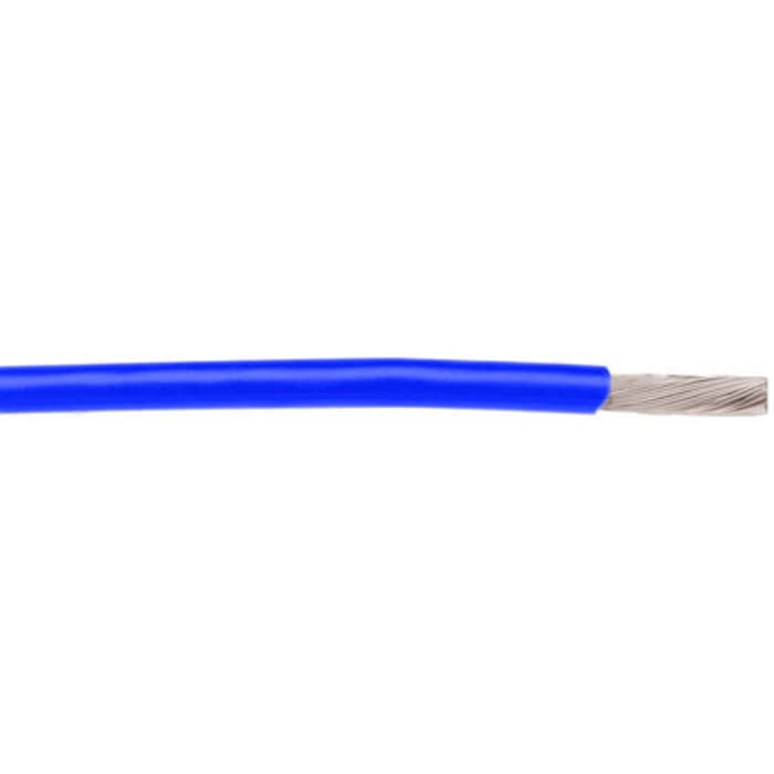 Fils de câblage Alpha Wire MIL-W-16878, Hook-up Wire TEFLON, 0,03 mm², Bleu, 32 AWG, 30.5m, 250 V