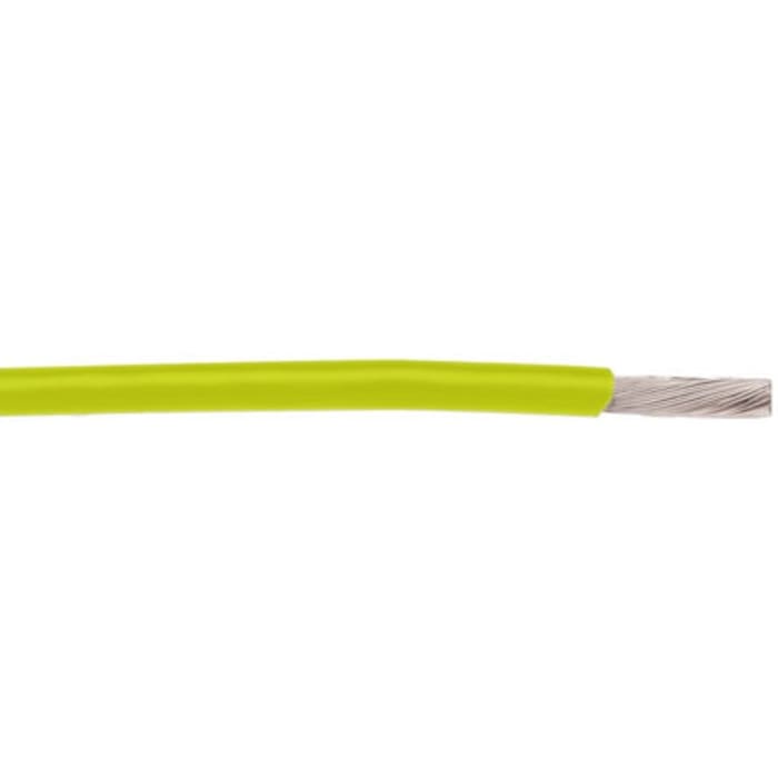 Fils de câblage Alpha Wire MIL-W-16878, Hook-up Wire TEFLON, 0,09 mm², Jaune, 28 AWG, 30.5m, 250 V