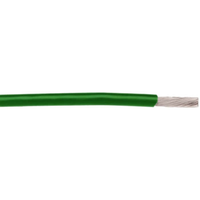 Alpha Wire Hook-up Wire TEFLON Series Green 0.15 mm² Hook Up Wire, 26 AWG, 19/38, 30.5m, PTFE Insulation, 2843/19 GR005