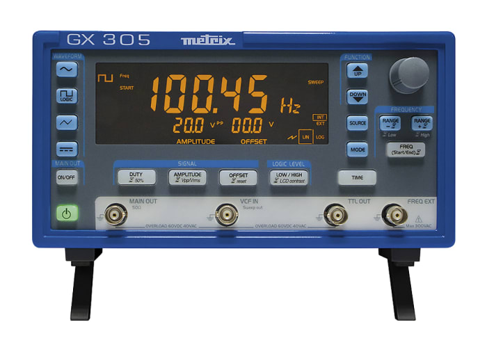 Metrix GX 305 Function Generator, 0.001Hz Min, 2MHz Max, Variable Sweep