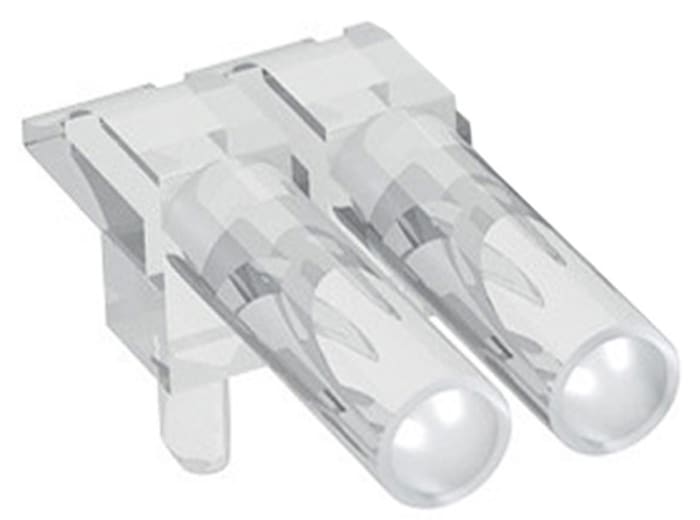 1271.2002 Mentor GmbH PCB 2-Way Right Angle Rigid LED Light Pipe Clear, 2 mm