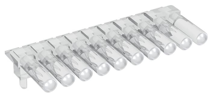 1271.2010 Mentor GmbH PCB 10-Way Right Angle Rigid LED Light Pipe Clear