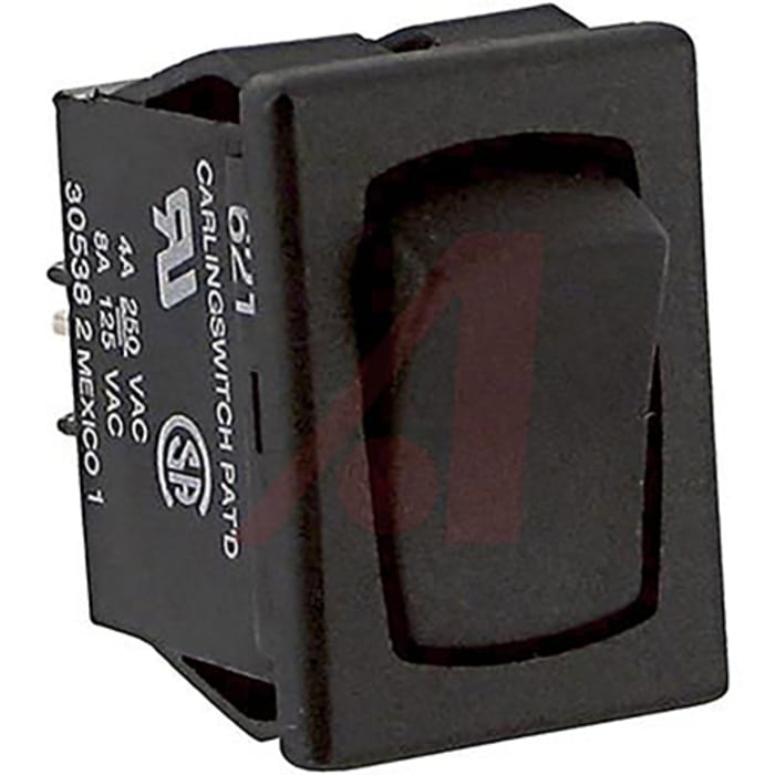 Carling Technologies DPDT, On-(On) Rocker Switch Panel Mount