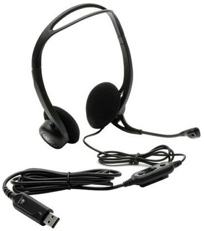 Logitech 960 Black Wired USB A On Ear Headset