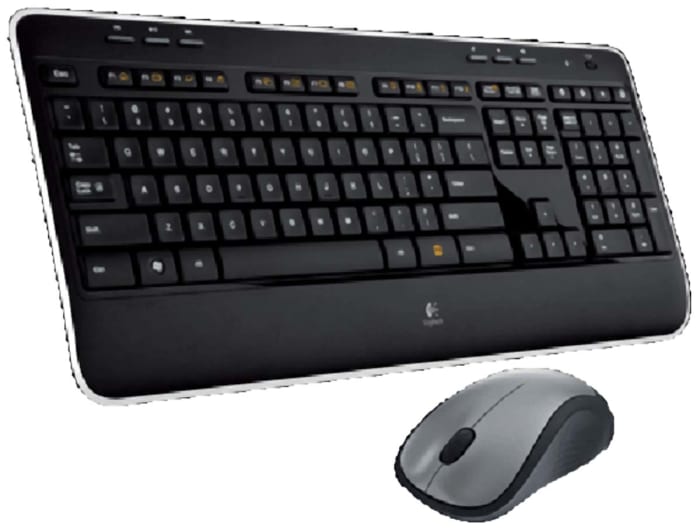 Logitech Wireless Keyboard and Mouse Set, QWERTY (UK), Black (Keyboard), Black/Grey (Mouse)