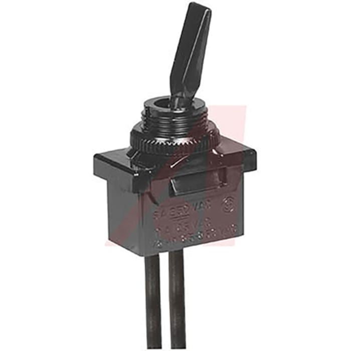 Carling Technologies Toggle Switch, Panel Mount, Latching, SPST, Solder Terminal, 250V ac