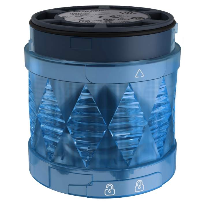 Schneider Electric Harmony XVU Series Blue Steady Effect Beacon, 24 V ac/dc, LED Bulb, DC, IP65